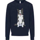 A Border Collie Mens Sweatshirt Jumper Navy Blue