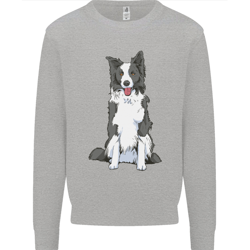 A Border Collie Mens Sweatshirt Jumper Sports Grey