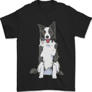 A Border Collie Mens T-Shirt 100% Cotton Black