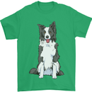 A Border Collie Mens T-Shirt 100% Cotton Irish Green