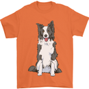A Border Collie Mens T-Shirt 100% Cotton Orange