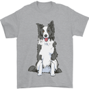 A Border Collie Mens T-Shirt 100% Cotton Sports Grey