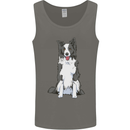 A Border Collie Mens Vest Tank Top Charcoal