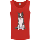 A Border Collie Mens Vest Tank Top Red