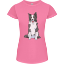 A Border Collie Womens Petite Cut T-Shirt Azalea