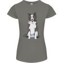 A Border Collie Womens Petite Cut T-Shirt Charcoal