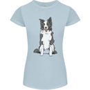 A Border Collie Womens Petite Cut T-Shirt Light Blue