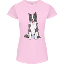 A Border Collie Womens Petite Cut T-Shirt Light Pink