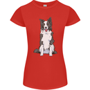 A Border Collie Womens Petite Cut T-Shirt Red