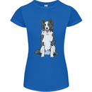 A Border Collie Womens Petite Cut T-Shirt Royal Blue