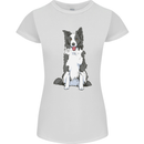 A Border Collie Womens Petite Cut T-Shirt White