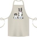 A Border Collie and Puppy Cotton Apron 100% Organic Natural