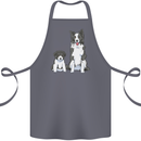 A Border Collie and Puppy Cotton Apron 100% Organic Steel