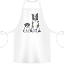 A Border Collie and Puppy Cotton Apron 100% Organic White
