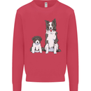 A Border Collie and Puppy Kids Sweatshirt Jumper Heliconia