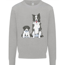 A Border Collie and Puppy Mens Sweatshirt Jumper Sports Grey