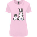 A Border Collie and Puppy Womens Wider Cut T-Shirt Light Pink