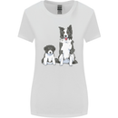 A Border Collie and Puppy Womens Wider Cut T-Shirt White