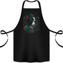 A Boston Terrier Dog Cotton Apron 100% Organic Black