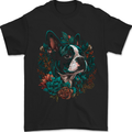 A Boston Terrier Dog Mens T-Shirt 100% Cotton Black