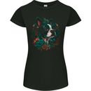 A Boston Terrier Dog Womens Petite Cut T-Shirt Black