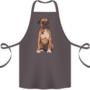 A Boxer Dog Cotton Apron 100% Organic Dark Grey