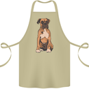 A Boxer Dog Cotton Apron 100% Organic Khaki