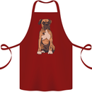 A Boxer Dog Cotton Apron 100% Organic Maroon