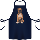 A Boxer Dog Cotton Apron 100% Organic Navy Blue