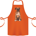 A Boxer Dog Cotton Apron 100% Organic Orange