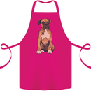 A Boxer Dog Cotton Apron 100% Organic Pink