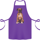 A Boxer Dog Cotton Apron 100% Organic Purple
