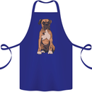 A Boxer Dog Cotton Apron 100% Organic Royal Blue