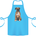A Boxer Dog Cotton Apron 100% Organic Turquoise