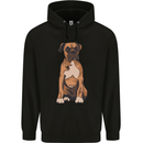 A Boxer Dog Mens 80% Cotton Hoodie Black