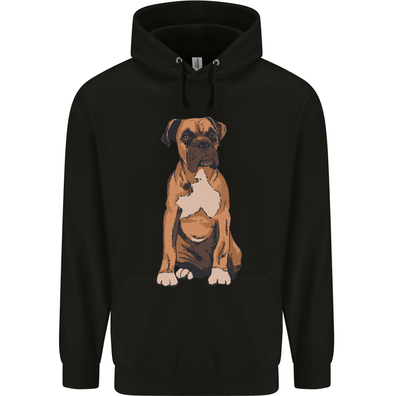 A Boxer Dog Mens 80% Cotton Hoodie Black
