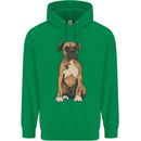 A Boxer Dog Mens 80% Cotton Hoodie Irish Green