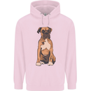 A Boxer Dog Mens 80% Cotton Hoodie Light Pink