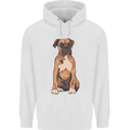 A Boxer Dog Mens 80% Cotton Hoodie White