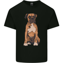 A Boxer Dog Mens Cotton T-Shirt Tee Top Black