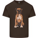 A Boxer Dog Mens Cotton T-Shirt Tee Top Dark Chocolate
