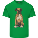 A Boxer Dog Mens Cotton T-Shirt Tee Top Irish Green