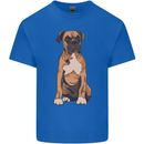 A Boxer Dog Mens Cotton T-Shirt Tee Top Royal Blue