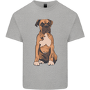 A Boxer Dog Mens Cotton T-Shirt Tee Top Sports Grey