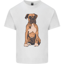 A Boxer Dog Mens Cotton T-Shirt Tee Top White