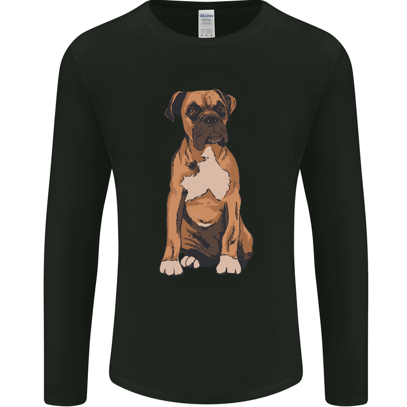 A Boxer Dog Mens Long Sleeve T-Shirt Black