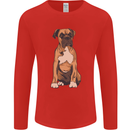 A Boxer Dog Mens Long Sleeve T-Shirt Red