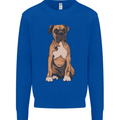 A Boxer Dog Mens Sweatshirt Jumper Royal Blue
