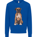 A Boxer Dog Mens Sweatshirt Jumper Royal Blue