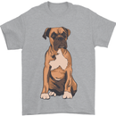 A Boxer Dog Mens T-Shirt 100% Cotton Sports Grey